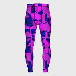 Тайтсы мужские Абстракция темно фиолетовый геометрический фон, цвет: 3D-принт