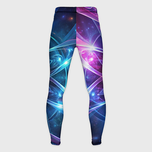 Мужские тайтсы Космический закрученный узор-лотос: энергия вселен / 3D-принт – фото 2