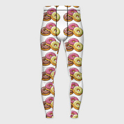 Тайтсы мужские Пончики-фастфуд паттерн, цвет: 3D-принт