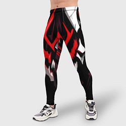 Тайтсы мужские Абстрактное красное лицо монстра, цвет: 3D-принт — фото 2