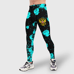 Тайтсы мужские Герб текстура РФ, цвет: 3D-принт — фото 2