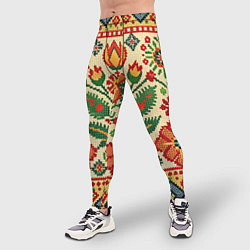 Тайтсы мужские Славянский узор и орнамент, цвет: 3D-принт — фото 2