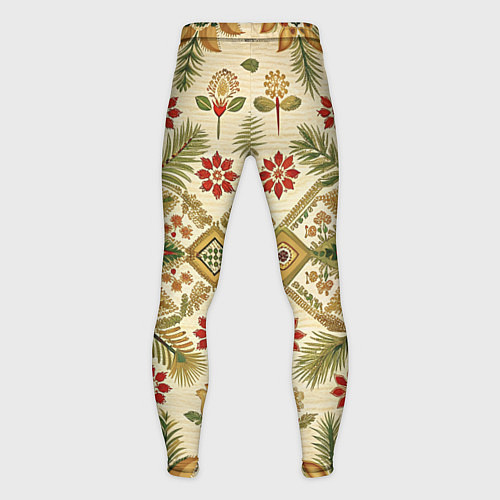 Мужские тайтсы Русские классические узоры и орнамент / 3D-принт – фото 2