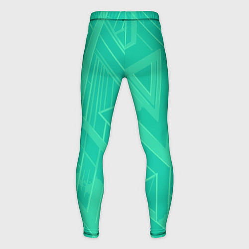 Мужские тайтсы Мятный зелёный однотонный геометричный / 3D-принт – фото 2