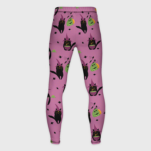 Мужские тайтсы Хэллоуин и кот ведьмы / 3D-принт – фото 2
