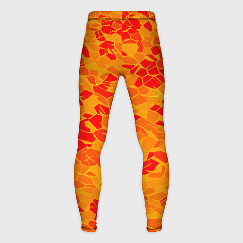 Мужские тайтсы Красные плитки на жёлтом фоне / 3D-принт – фото 2