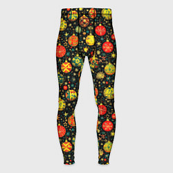 Тайтсы мужские Новогодние елочные шары, цвет: 3D-принт