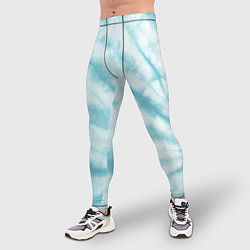 Тайтсы мужские Голубой тай дай, цвет: 3D-принт — фото 2