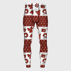 Тайтсы мужские Новогодний паттерн, цвет: 3D-принт