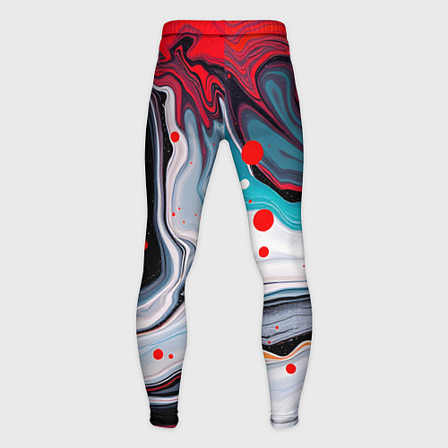 Мужские тайтсы Флюид арт абстракция / 3D-принт – фото 2