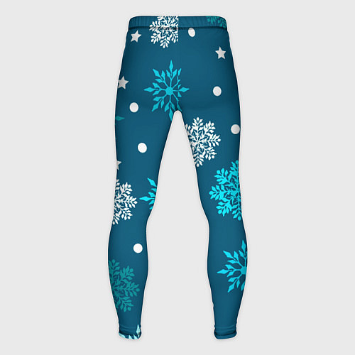 Мужские тайтсы Резные снежинки / 3D-принт – фото 2