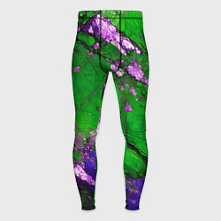 Тайтсы мужские A purple mineral in a green stone, цвет: 3D-принт