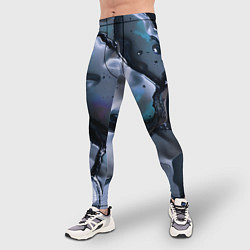 Тайтсы мужские Жидкая субстанция серая, цвет: 3D-принт — фото 2