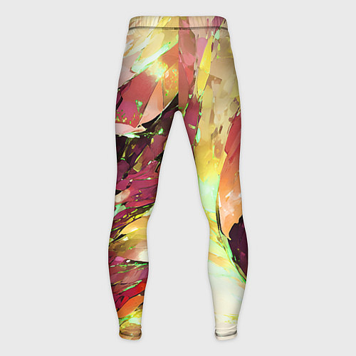 Мужские тайтсы Красно-жёлтая абстракция / 3D-принт – фото 2