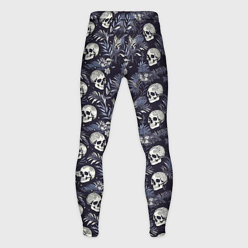 Мужские тайтсы Черепа и ветви пальмы / 3D-принт – фото 2