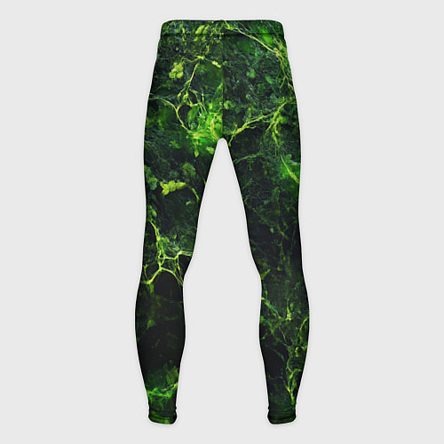 Мужские тайтсы Зеленая ядовитая текстура / 3D-принт – фото 2