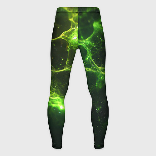 Мужские тайтсы Зеленые волокна текстура / 3D-принт – фото 2