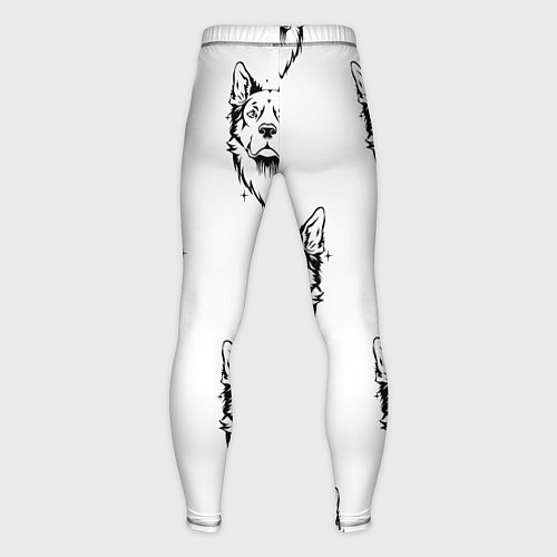 Мужские тайтсы Голова собаки / 3D-принт – фото 2