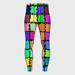 Тайтсы мужские Лоскутки, цвет: 3D-принт