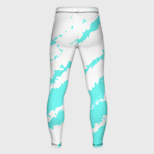 Мужские тайтсы The color is light blue and white / 3D-принт – фото 2