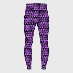Тайтсы мужские Фиолетовый полосы узоры, цвет: 3D-принт