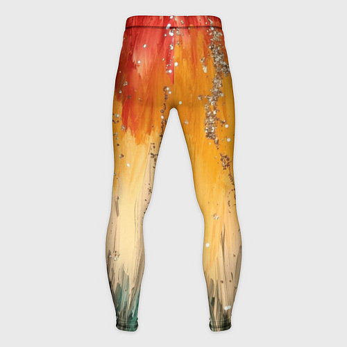 Мужские тайтсы Красочная текстура с блестяшками / 3D-принт – фото 2