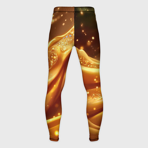 Мужские тайтсы Золотая ткань с блестками / 3D-принт – фото 2