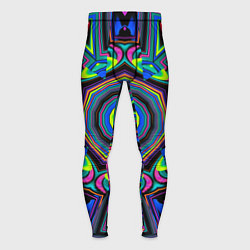 Тайтсы мужские Оптический узор неоновые краски, цвет: 3D-принт