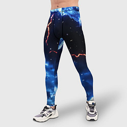 Тайтсы мужские Звезды и молнии в разломе плит, цвет: 3D-принт — фото 2