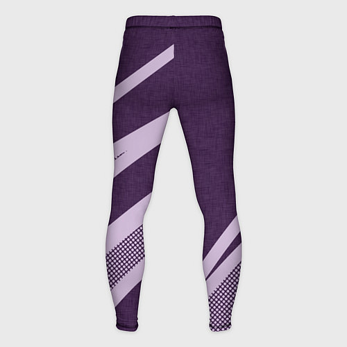 Мужские тайтсы Фиолетовый абстрактный с полосой / 3D-принт – фото 2