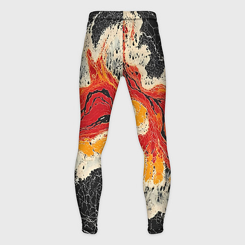 Мужские тайтсы Красно-черная потертая текстура / 3D-принт – фото 2