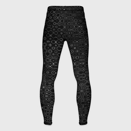 Мужские тайтсы Чёрный текстурный с узором / 3D-принт – фото 2