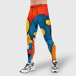 Тайтсы мужские Динамичный красочный паттерн, цвет: 3D-принт — фото 2