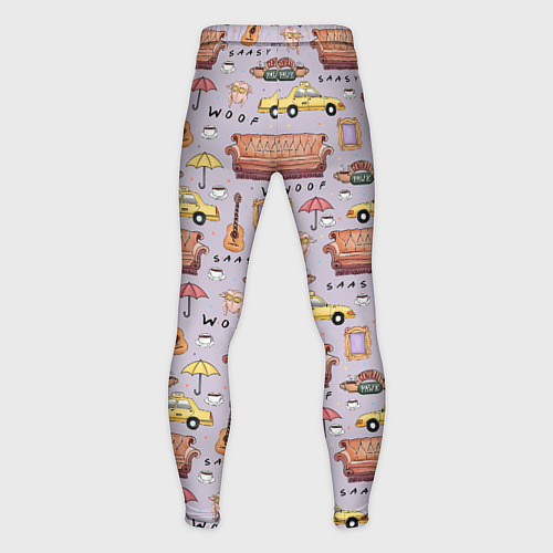 Мужские тайтсы Друзья - паттерн / 3D-принт – фото 2