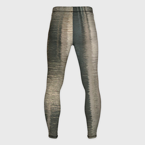 Мужские тайтсы Размытые серо-бежевые полосы / 3D-принт – фото 2