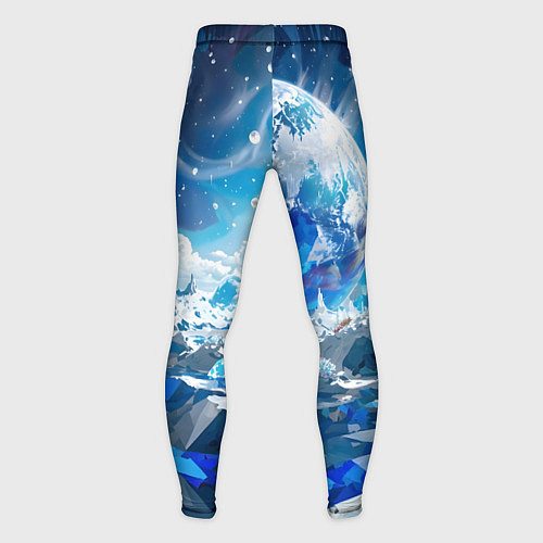 Мужские тайтсы Космический фантастический пейзаж / 3D-принт – фото 2