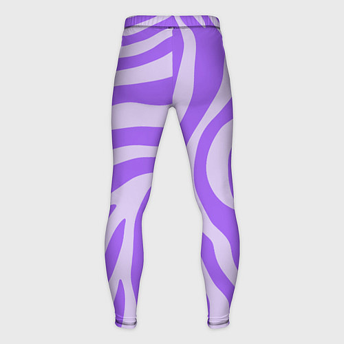 Мужские тайтсы Лавандовый тигровый паттерн / 3D-принт – фото 2