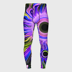 Тайтсы мужские Абстрактный неоновый космос - чёрная дыра, цвет: 3D-принт