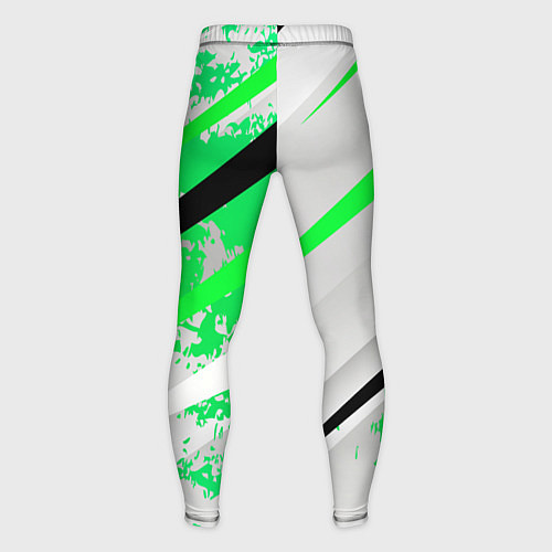 Мужские тайтсы Color white light green / 3D-принт – фото 2