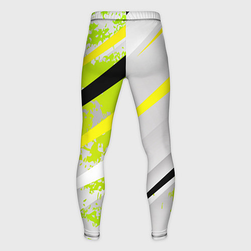 Мужские тайтсы Color white light green / 3D-принт – фото 2