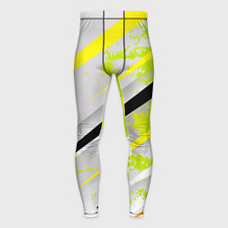 Тайтсы мужские Color white light green, цвет: 3D-принт