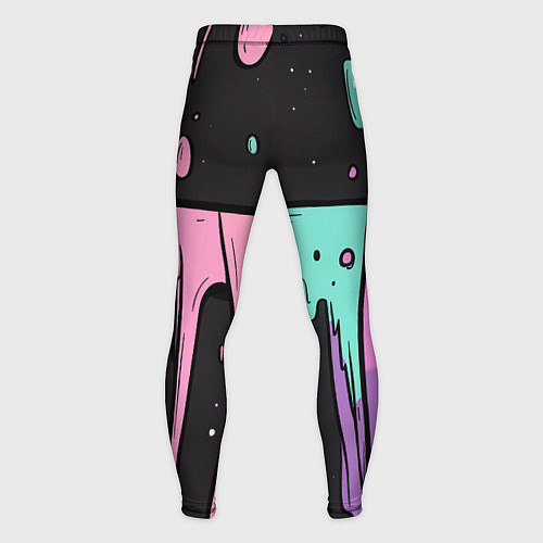 Мужские тайтсы Стекающая краска текстура / 3D-принт – фото 2