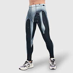 Тайтсы мужские Белая объемная слизь текстура, цвет: 3D-принт — фото 2