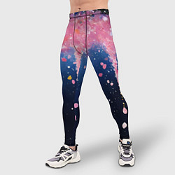 Тайтсы мужские Розово-синяя текстура, цвет: 3D-принт — фото 2