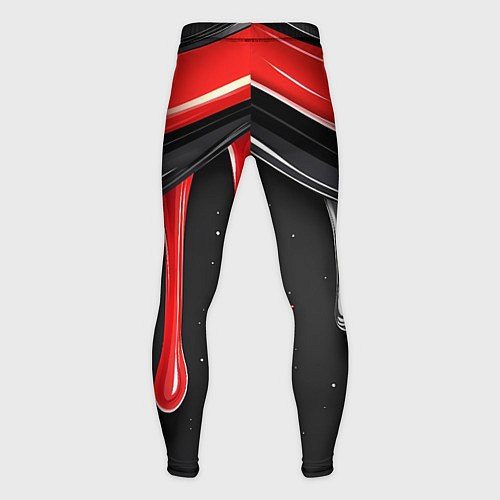 Мужские тайтсы Красная и черная краска текстура / 3D-принт – фото 2