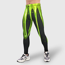 Тайтсы мужские Слизь зеленая текстура, цвет: 3D-принт — фото 2
