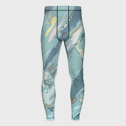 Тайтсы мужские Холодный голубой абстракция, цвет: 3D-принт