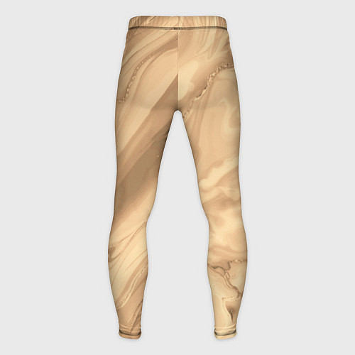 Мужские тайтсы Бежевая текстура каменная мрамор / 3D-принт – фото 2