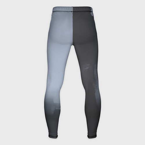 Мужские тайтсы Абстракция с серым и черным / 3D-принт – фото 2