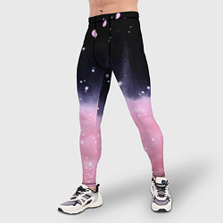 Тайтсы мужские Розовая текстура с лепестками, цвет: 3D-принт — фото 2